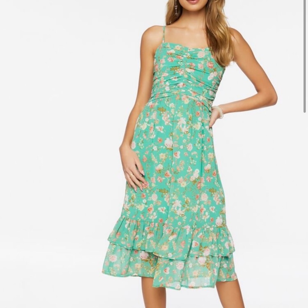 NWOT Forever 21 floral print midi dress